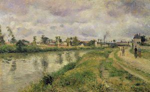 Rivierscène, 1873 door Camille Jacob Pissarro